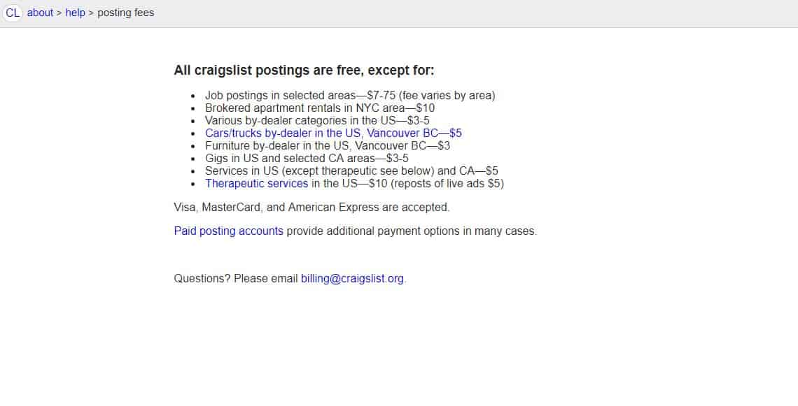 Craigslist Phoenix Charging More Fees: Craigslists Added ...